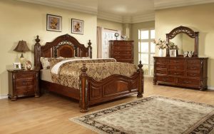 Almalfi Post 8 piece queen size bedroom set