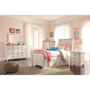 Willowton B267 6 pc Twin Panel Bedroom Set