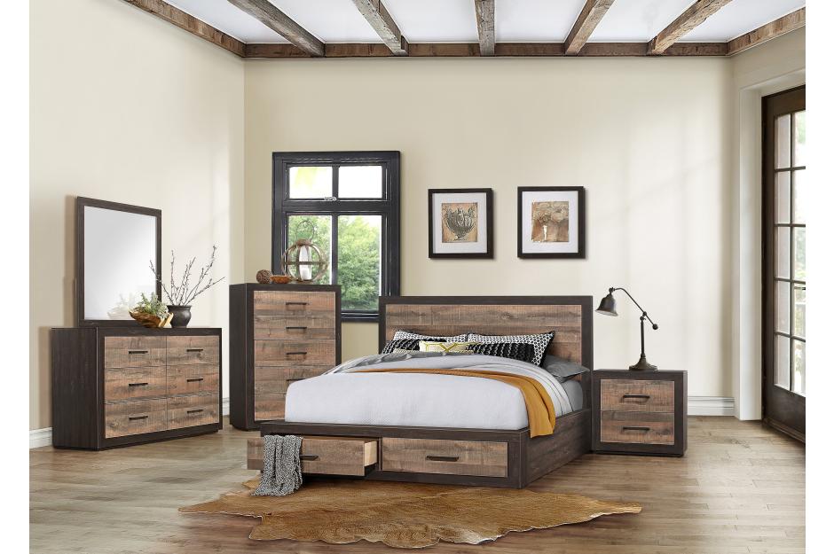 1762 6 piece queen size bedroom set