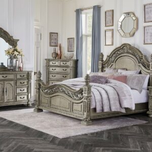1824PGQ 6 piece queen size bedroom set