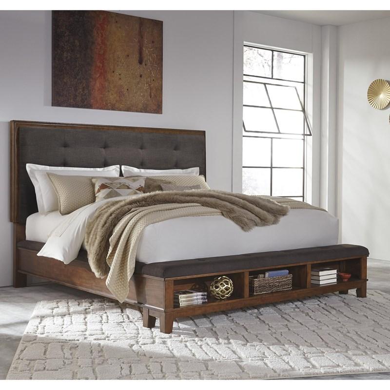 Ralene B594 King Upholstered Panel Bed