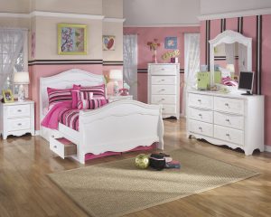 Exquisite B188 6 piece full sleigh bedroom set