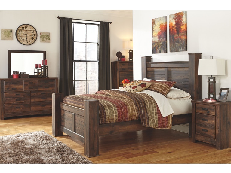 Quinden B246 6 piece queen size poster bedroom set