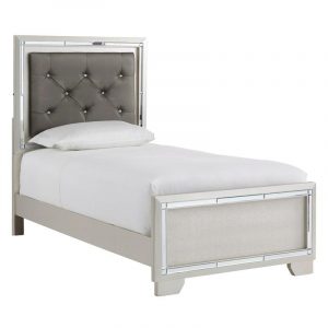 Lonnix B410 Twin Upholstered Panel Bed