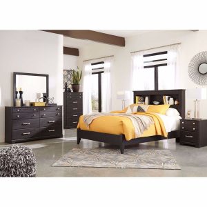 Reylow B555 6 piece book case queen size bedroom set