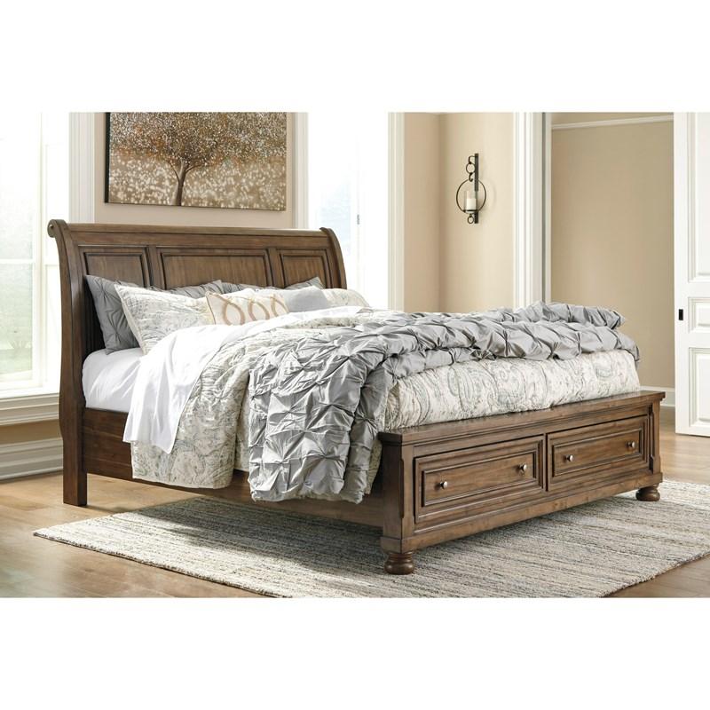 Flynnter B719 King Sleigh Storage Bed