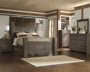 Juararo B251 6 piece queen size poster bedroom set