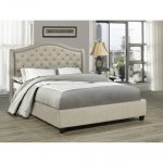 5262-BEI MILAN Queen PLATFORM BED FRAME BEIGE
