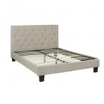 JX366Q-A Queen BEI BED FRAME W. SLAT SYSTEM BEIGE