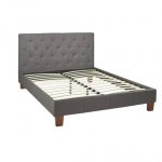 JX366Q-A Full  BED FRAME W. SLAT SYSTEM GREY