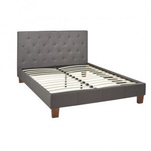 JX366Q-A Full  BED FRAME W. SLAT SYSTEM GREY