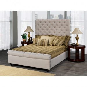B2029-BEI King RALEIGH PLATFORM BED BEIGE