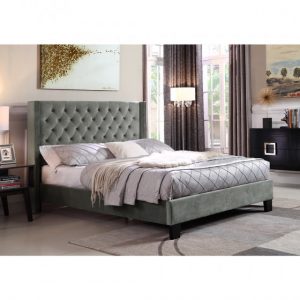 7007Q GR JIA King PLATFORM BED FRAME GREY