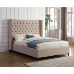 B1920-BEI King MARCELLA BED FRAME, BEIGE