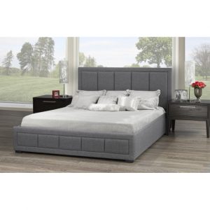 LX828-GR WESTLEY PLATFORM Queen BED W/LIFT STORAGE GREY