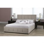 LX828-BEI WESTLEY PLATFORM King  BED W/LIFT STORAGE BEIGE