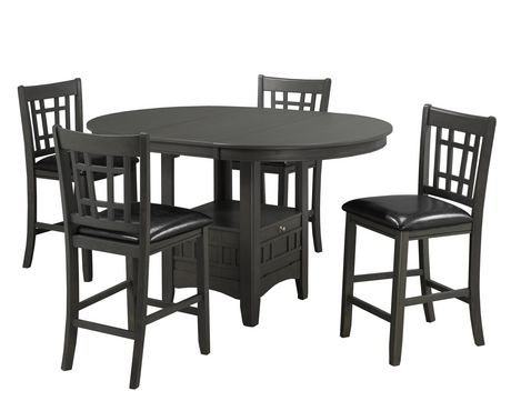 Brassex 5 piece TN-4560TT TAVERN PUB SERIES W/STORAGE BASE GREY