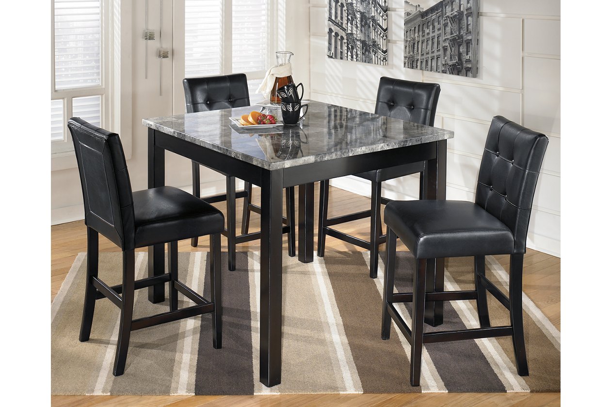 5 piece Maysville Counter Height Dining Room Table and Bar Stools