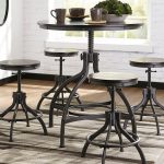 5 piece Odium Counter Height Dining Room Table and Bar Stools
