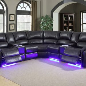 Milton Air Leather  Power Recliner  Sectional