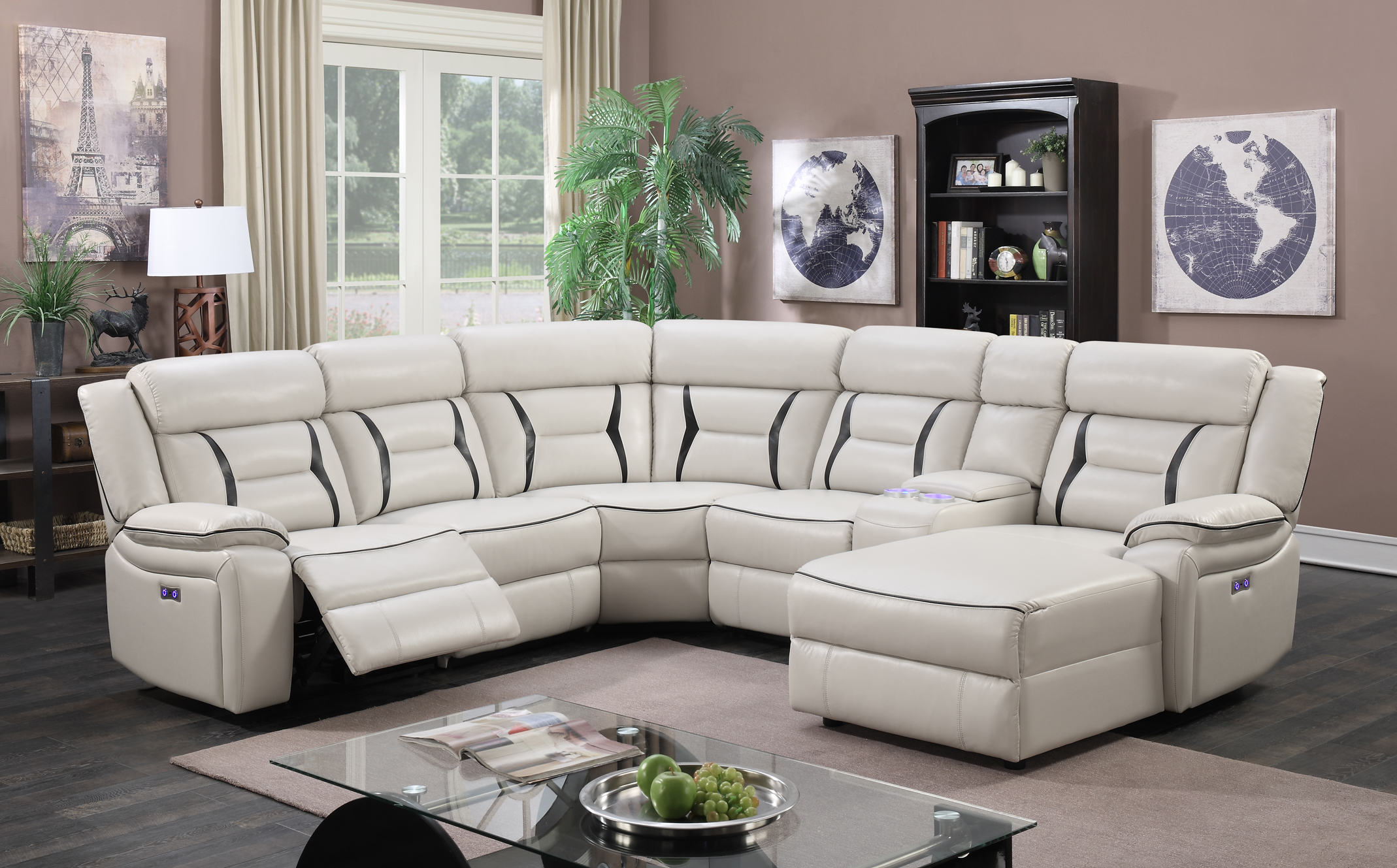 Grace beigh 3 Pc Sofa Set