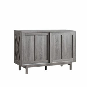 Brassex 182260 DG BUFFET W/SLIDING DOORS, GREY