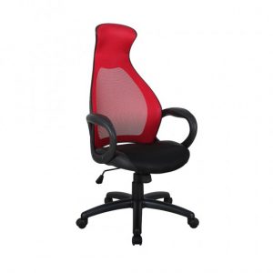 Brassex 528-RED ADJ. OFFICE CHAIR W. GAS LIFT RED