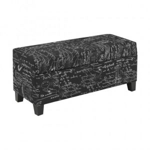 Brassex 2006S BLK STORAGE OTTO SCRIPT FABRIC