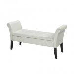 Brassex WF-0819 WH BENCH W. STORAGE WHITE