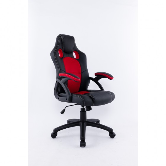 Brassex 9157-RED ADJ. OFFICE CHAIR W. GAS LIFT RED