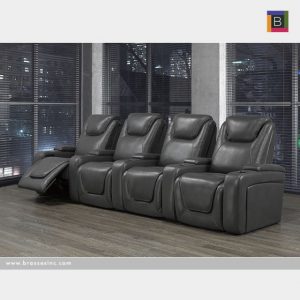 Brassex L2212-4-GR ORION 4-PC DUAL POWER HOME THEATRE GREY
