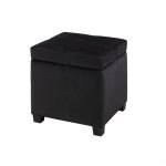 Brassex 2012XS BLK STORAGE OTTOMAN BLACK