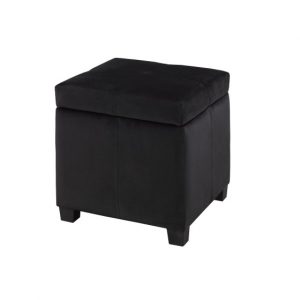 Brassex 2012XS BLK STORAGE OTTOMAN BLACK