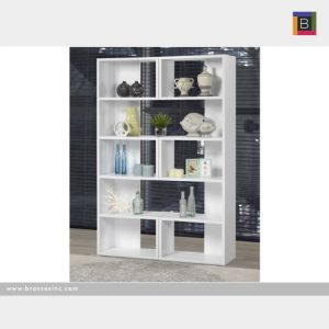 Brassex 192398-X2 WH MULTI-TIER DISPLAY SHELF, WHITE