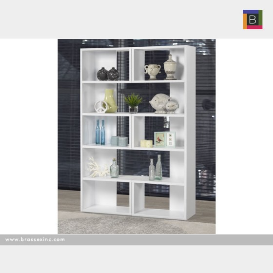 Brassex 192398-X2 WH MULTI-TIER DISPLAY SHELF, WHITE