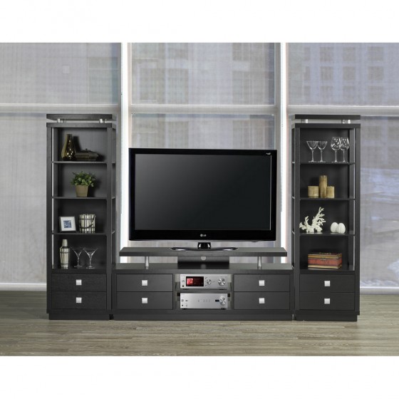 Brassex 14856 14858 3PC TV STAND W. PIERS