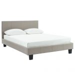 Worldwide Nevis 60" Queen Platform Bed in Grey