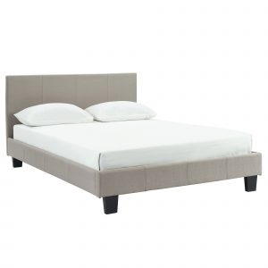 Worldwide Nevis 60" Queen Platform Bed in Grey