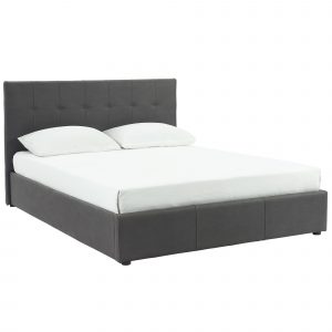 Worldwide Extara 78" King Platform Storage Bed in Grey
