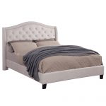 Worldwide Louvre 78" King Platform Bed in Ivory