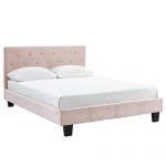Worldwide Jazelle  54" Double Platform Bed in Blush Pink