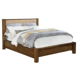 Worldwide Domingo 60" Queen Platform Bed in Walnut