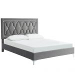 Worldwide Dolce 60" Queen Platform Bed in Grey