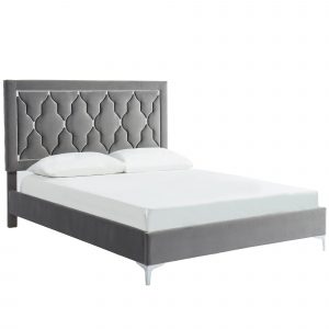 Worldwide Dolce 60" Queen Platform Bed in Grey