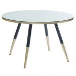 Worldwide Cordelia Round Glass-Top Dining Table