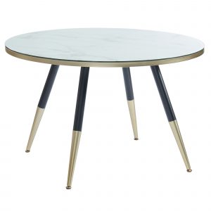 Worldwide Cordelia Round Glass-Top Dining Table