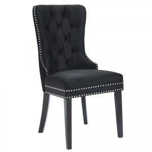 Worldwide Rizzo Side Chair, set of 2 in Black