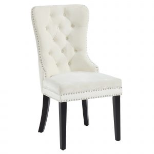 Worldwide Rizzo Side Chair, set of 2 in Ivory