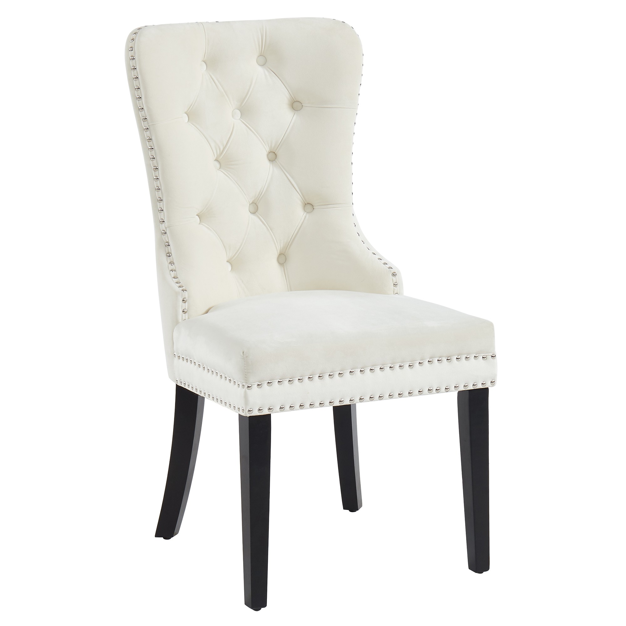 Worldwide Rizzo Side Chair, set of 2 in Ivory