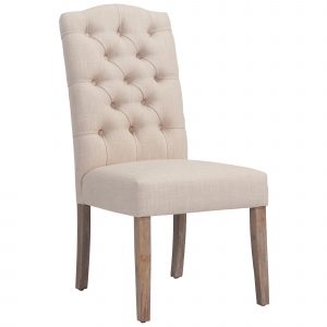 Worldwide Lucian Side Chair, set of 2 in Beige